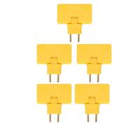 YWBL-WH Convertidor de Enchufe Adaptador de Salida de Latón ABS 1 a 3 Extensión Rotación de 180 Grados 10A 1500W 14 Mm de Espesor 80 Mm de Ancho para el Hogar, Oficina, Dormitorio, Taller (Yellow)