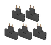 YWBL-WH Convertidor de Enchufe Adaptador de Salida de Latón ABS 1 a 3 Extensión Rotación de 180 Grados 10A 1500W 14 Mm de Espesor 80 Mm de Ancho para el Hogar, Oficina, Dormitorio, Taller (Black)