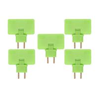 YWBL-WH Convertidor de Enchufe Adaptador de Salida de Latón ABS 1 a 3 Extensión Rotación de 180 Grados 10A 1500W 14 Mm de Espesor 80 Mm de Ancho para el Hogar, Oficina, Dormitorio, Taller (Green)