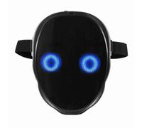 YWBL-WH Cubierta de Cara Iluminada con LED Colorido, Diseño Facial Electrónico Digital LED Personalizable para Temas, Cosplay - 45 Patrones Dinámicos, 70 Patrones Estáticos