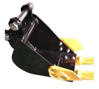 YWBL-WH Cucharón de Excavación Estrecho, Accesorio de Excavadora de Acero MN con Dientes de Metal para Miniexcavadoras de 1 a 1,5 Toneladas, Compatible con Construcción, Demolición,