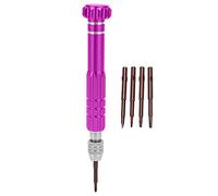 YWBL-WH Destornillador pequeño Multifuncional 5 en 1, Herramientas de Hardware de aleación de Aluminio para anteojos/Dispositivos electrónicos/teléfonos móviles/Joyas y más(Rosa)