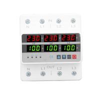 YWBL-WH Dispositivo Protector de Corriente de Tensión de Riel DIN 3 Fase, sobre la Corriente de bajo Voltaje que Limita el Protector de Autocontrol 100a para Uso Industrial, Tiempo de Respuesta