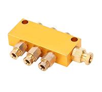 YWBL-WH Distribuidor de Aceite Ajustable, Válvula Divisora de Lubricante de Latón, Salida Doble para Lubricación de Maquinaria y CNC (#2)