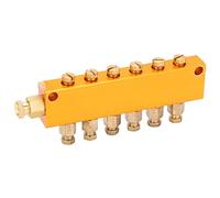 YWBL-WH Distribuidor de Válvula Separadora de Pistón de Lubricante Ajustable, Distribuidor de Aceite Tipo B de Tarjeta Interna de Latón para de Lubricación, Bloque Múltiple de 5/6 Vías con Válvula