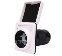 YWBL-WH Enchufe para Vehículos Recreativos NEMA SS2-50P de 50 Amperios, Entrada con Bloqueo Giratorio, Brida Macho Cerrada con Cerradura y Cubierta Resistente a la Intemperie para