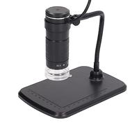 YWBL-WH Endoscopio de Aumento Portátil, Microscopio Digital ABS con 8 Luces LED Ajustables y Soporte Flexible, para Teléfono Móvil, Caminatas por la Naturaleza, Observación de Biología