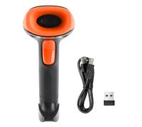 YWBL-WH Escáner de Código de Barras 2D Lector de Código QR Portátil con Cable USB Sensor de Imagen CMOS Soporte de Pantalla de Papel Escaneo Continuo Manual para Supermercado (Conexión USB y 2,4G)