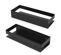 YWBL-WH Estante de Acero Inoxidable 304, Estante de Baño Negro Mate con Soporte para champú, Solución de Almacenamiento Versátil para Organización del Hogar
