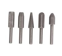YWBL-WH Fresa para Dremel, Carburo de Tungsteno, Vástago 6mm, 5 Unidades | Acero de Aleación de Tungsteno, Vástago Redondo de 6 Mm, Uso para Tallar, Compatible con Taladro Manual, Limas Rotativas,