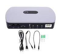 YWBL-WH Fuente de Alimentación UPS de 10400mAh, Respaldo de Batería Ininterrumpida con Salida CC para Enrutador, Módem, Cámara de Seguridad, Energía de Emergencia (Enchufe Europeo de 100 a 240 V.)