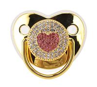 YWBL-WH Heart Shape Baby Puppiier Infantil Pezón de Ficha Linda Tetina de Forma Linda para Bebés Recién Nacidos (GOLD)