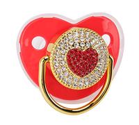 YWBL-WH Heart Shape Baby Puppiier Infantil Pezón de Ficha Linda Tetina de Forma Linda para Bebés Recién Nacidos (rojo)