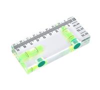 YWBL-WH Herramienta de Nivelación Vertical Horizontal Acrílica Magnética de Nivel de Burbuja, Nivel de Bolsillo Portátil con Imanes Fuertes para Decoración del Hogar, Sitio de Construcción, Diseño