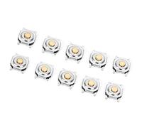 YWBL-WH Interruptor de Botón Táctil, Mini Interruptor Electrónico de Latón de 4x4x1,5 Mm, con Material Aislante, para Electrónica de Teclado LCD con Llave Remota de Automóvil