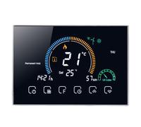 YWBL-WH Interruptor de Termostato Inteligente con Pantalla Táctil WiFi Programable para Calefacción del Hogar (Black)