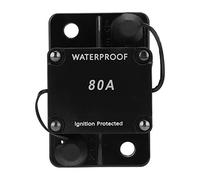 YWBL-WH Interruptor Disyuntor Interruptor Automático Soporte de Reinicio para Vehículos de Arrastre de Motor Protección del Solar de Radio de Audio (80A)