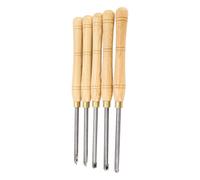 YWBL-WH Juego de 5 Herramientas de Torneado para Torno de Madera, Herramienta de Torneado para Carpintería con Madera y Carburo Cementado, Cuchillas de 14 Mm y 15 Mm, 5 Formas de Cortador para