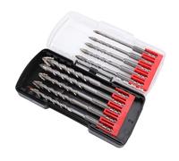 YWBL-WH Juego de Brocas Dentadas con Punta de Carburo de 10 Piezas Brocas de Mampostería de Vástago Hexagonal de 4-12 Mm para Azulejos Vidrio Cerámica Ladrillo con Prevención de