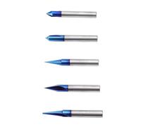 YWBL-WH Juego de Brocas Enrutadoras para Tallado de Madera CNC, Vástago de 1/4 Pulgadas, 15, 20, 30, 60, 90 Grados, Brocas de Ranura en V para Grabado y Tallado 3D, 5 uds.