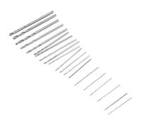 YWBL-WH Juego de Brocas Helicoidales, 20 Piezas de 0,3 Mm-1,6 Mm Mini Microbrocas con Estuche para Madera, Plástico, Acero de Alta Velocidad, Vástago Hexagonal, Brocas de Longitud Corta, Amplia Gama