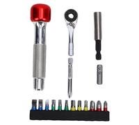 YWBL-WH Juego de Destornilladores con Llave de Trinquete Hexagonal, Agarre Ergonómico, Portabrocas de Tamaño Compacto de 6,35 Mm con Construcción de Acero, para Vehículos Pequeños,