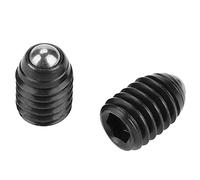 YWBL-WH Juego de émbolos de Resorte de Casquillo Hexagonal con Rosca de Tornillo M6, 10 Piezas de émbolos de Resorte de Bola de Acero Al Carbono para Maquinaria Industrial M6X8 (M6*8(10PCS))