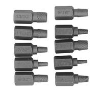 YWBL-WH Juego de Extractores de Tornillos Dañados Extractor de Pernos de Acero Al Cromo Vanadio 10 Tamaños 1 8 Pulgadas a 13 32 Pulgadas para Reparación y Mantenimiento de Tornillos y Pernos Pelados