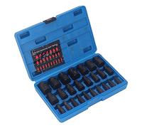 YWBL-WH Juego de Extractores de Tornillos de 25 Piezas Juego de Extractores de Pernos de Cabeza Hexagonal de Acero Cr Mo para Reparación de Eliminación de Pernos y Dañados Rotos Mantenimiento para