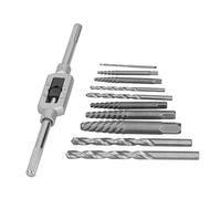 YWBL-WH Juego de Extractores de Tornillos sin Cabeza, 11 Piezas de Acero Al Cromo Molibdeno y Extractores de Tornillos de Acero de Alta Velocidad de 3 Mm a 18 Mm para Quitar Rotos Dañados en
