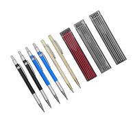 YWBL-WH Juego de Lápices de Carpintero Profesional, Recargas de Grafito Fuertes, Trazador con Punta de Carburo de Tungsteno para Usuarios de Carpintería y Metalurgia