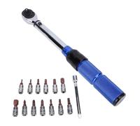 YWBL-WH Juego de Llaves de Torsión Kit de Llaves Dinamométricas Llave Dinamométrica de Impulsión de 1/4 de Pulgada 72 Dientes 2-24 Nm 3% de Precisión con 13 Puntas para Mantenimiento