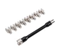 YWBL-WH Juego de Llaves para Radios, 10 Tamaños de 5,0 a 6,8 Mm, Eje de Aleación de Aluminio, Punta de Acero de Aleación para Motocicleta, Scooter, con Durabilidad Tratada Térmicamente