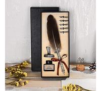 YWBL-WH Juego de Pluma Vintage, Puntas de Acero Inoxidable, 5 Puntas Intercambiables, Elegante Regalo de Escritura para Entusiastas de la Caligrafía (GREY)