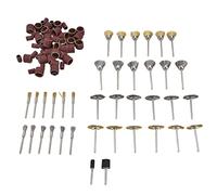 YWBL-WH Juego de Ruedas de Alambre Kit de Cepillos de Alambre de Latón y Acero Inoxidable 98 Piezas Vástago de 3 Mm con Rueda de Pulido de Tambor de Lijado para Limpieza de Pulido de Vidrio Cerámico