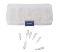 YWBL-WH Juego de Tuercas de Pernos Hexagonales de Nailon, 200 Piezas Impermeables, Resistentes, Almacenamiento Ordenado, Varios Tamaños para Separador M2.5, Kit de Separador de Nailon, Hembra-hembra