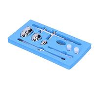 YWBL-WH Kit de Aerógrafo G1/8 con Construcción de Latón, Multiusos de Doble Acción para Maquillaje, Arte y Decoración de Pasteles, Cuenta con Agujas de 0,2 Mm, 0,3 Mm, 0,5 y Distancia de Pulverización