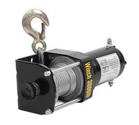 YWBL-WH Kit de Cabrestante Eléctrico de 24 V con Control Remoto, Construcción de Acero de Aleación de Fuerza de Tracción de 3000 Lb para Accesorios ATV UTV, Cable de Acero de 6 M y Liberación Manual