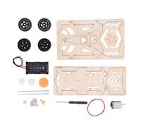 YWBL-WH Kit de Rompecabezas de Carreras de Bricolaje de Madera 3D con Motor Eléctrico para Niños, Juguete de Experimento de Ciencias Educativas, Rompecabezas de Enseñanza Hechos a Mano,