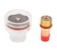 YWBL-WH Kit de Soplete WP, Kit de Soplete de Soldadura TIG Accesorios de Copa de Vidrio de Pinza de Lente de Gas de Soplete TIG para Tig-17/18/26 (1,6 mm), Equipo de Soldadura TIG (3.2mm)