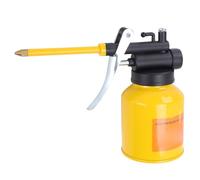 YWBL-WH Lata de Aceite con Bomba Manual, Engrasador Resistente de Acero Amarillo con Boquilla Recta de 80 Mm y Boquilla de Cobre, para Lubricación de Mantenimiento de Automóviles