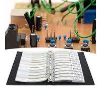 YWBL-WH Libro de Muestras Libro de Muestras de Componentes Electrónicos de Plástico Negro Serie 1206 Kit Surtido de Condensadores de 80 Valores para Almacenamiento de Piezas de Reparación