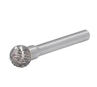 YWBL-WH Lima de Rebabas en Forma de Bola Broca de Tallado de Doble Corte de Aleación YG8 Cabeza de 12 Mm Vástago de 6 Mm para Carpintería Rectificado de Metal Herramienta de Desbarbado Fabricación y