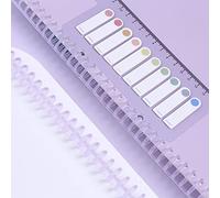 YWBL-WH Lomos de Encuadernación con 30 Orificios, 10 Carpetas de Anillas de Plástico para Cuadernos, Diámetro de Anillo de 12 Mm, Capacidad para 85 Hojas para Papel A4, A5, A6, (10PCS)