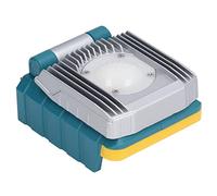 YWBL-WH Luz de Trabajo LED 1000LM, ABS y Aluminio, Brillo Ajustable de 10W 14,4V a 18V para Batería en Exteriores