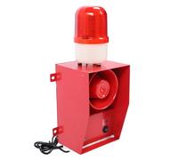 YWBL-WH Luz Estroboscópica de Sirena Industrial, Alarma de Advertencia Fuerte de 120 DB con Modos de Sonido Ajustables para Maquinaria Portuaria, Sitios de Construcción, Barcos (Enchufe europeo