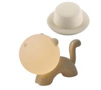 YWBL-WH Luz Nocturna para Gatos, Lámpara LED de Silicona Suave para Gatos, Luz Nocturna Recargable para Niños y Adultos en el Dormitorio