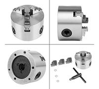 YWBL-WH Mandril de Torno Autocentrante de 3 Mordazas K11 80, Mandril de Hierro Fundido de Alta Calidad para Torneado, Duradero, con Mordaza Adicional, para Funciones Extendidas