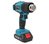 YWBL-WH Máquina de Aire Caliente de Mano Inalámbrica, Batería de 1500mah, Decoración de PVC Termorretráctil con 3 Boquillas para Manualidades