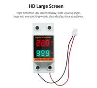 YWBL-WH Medidor de EnergíA Digital Monofásico, Material de PC de Alto Impacto, Pantalla LED Clara, Ideal para el Hogar y la Industria, Mide CA 20-500 V y 0-99,9 A